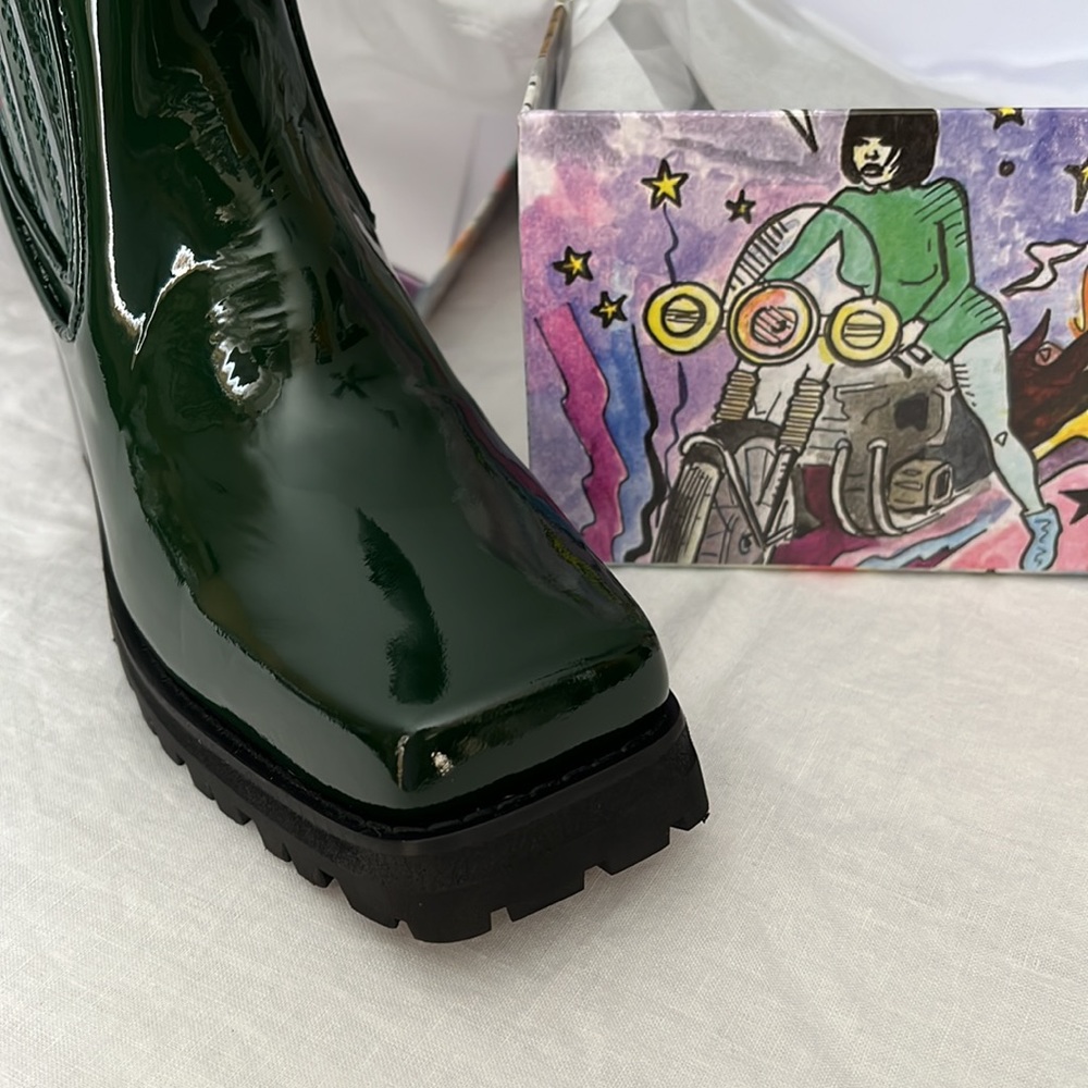 ✨HP✨ NIB JC PATENT MOTO BOOTS (8.5) - Picture 8 of 15